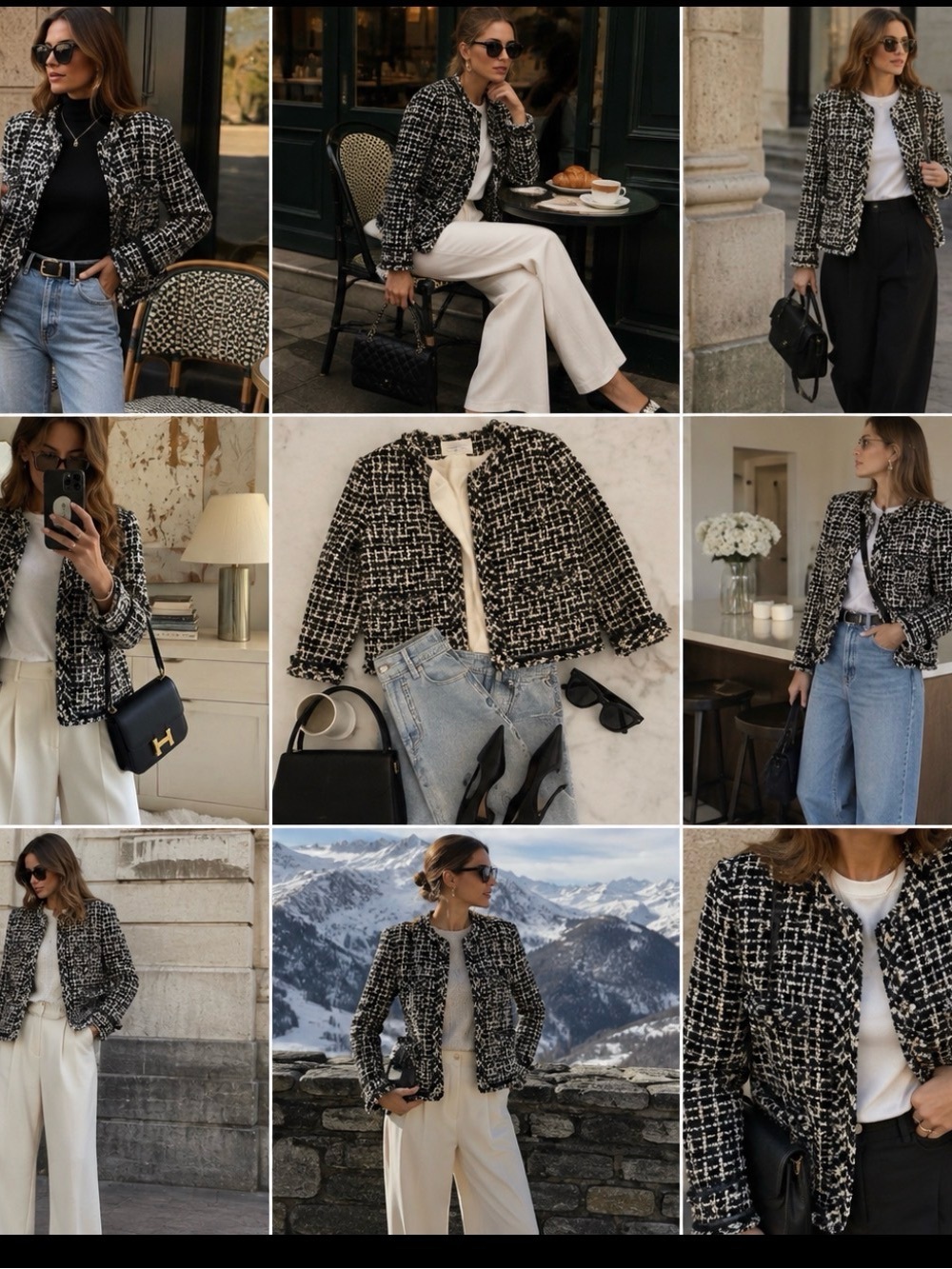 JCrew Collection Lady 🔥Tweed Classic🔥Jacket sz6 Black/white PristinePrice Firm!